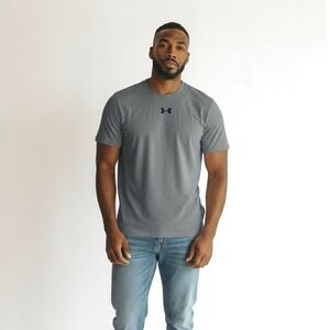 Under Armour Mens HeatGear Gray Loose Fit Training Gym Athletic T-Shirt 2XL NEW